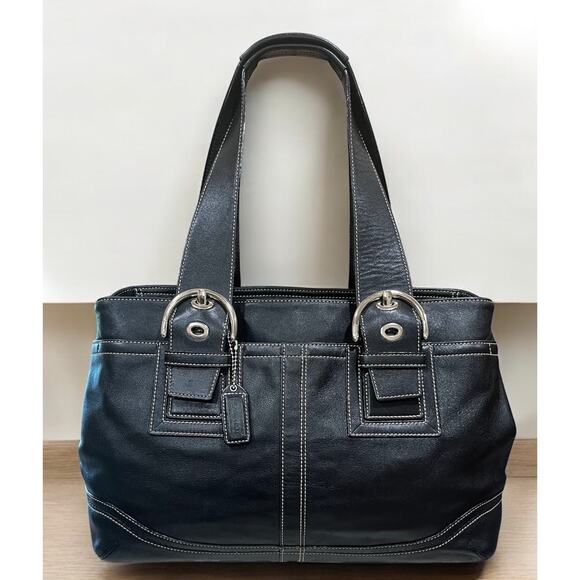 Y2K Coach F10912 Soho Leather Carryall & 6A06 Soho Slim Envelope Wallet - Picture 2 of 15